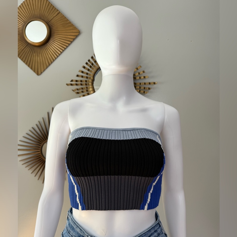Multicolor Strapless Tube Top